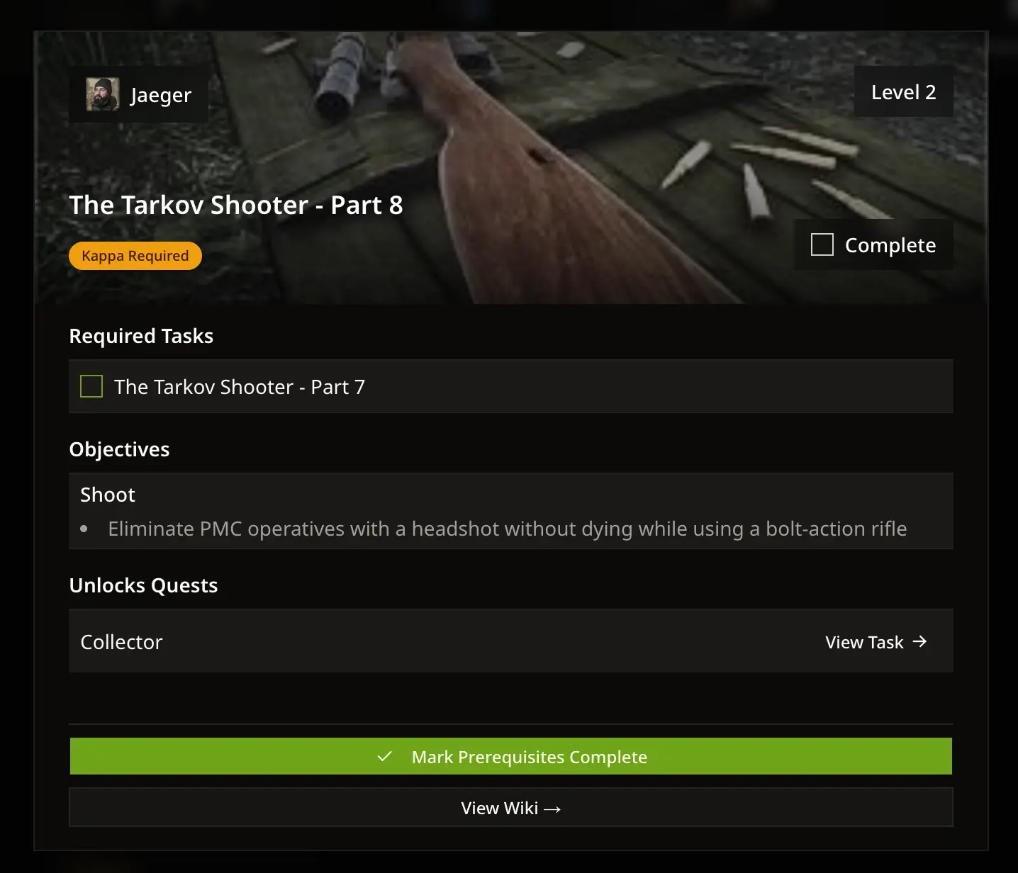 Task dialog showing task details
